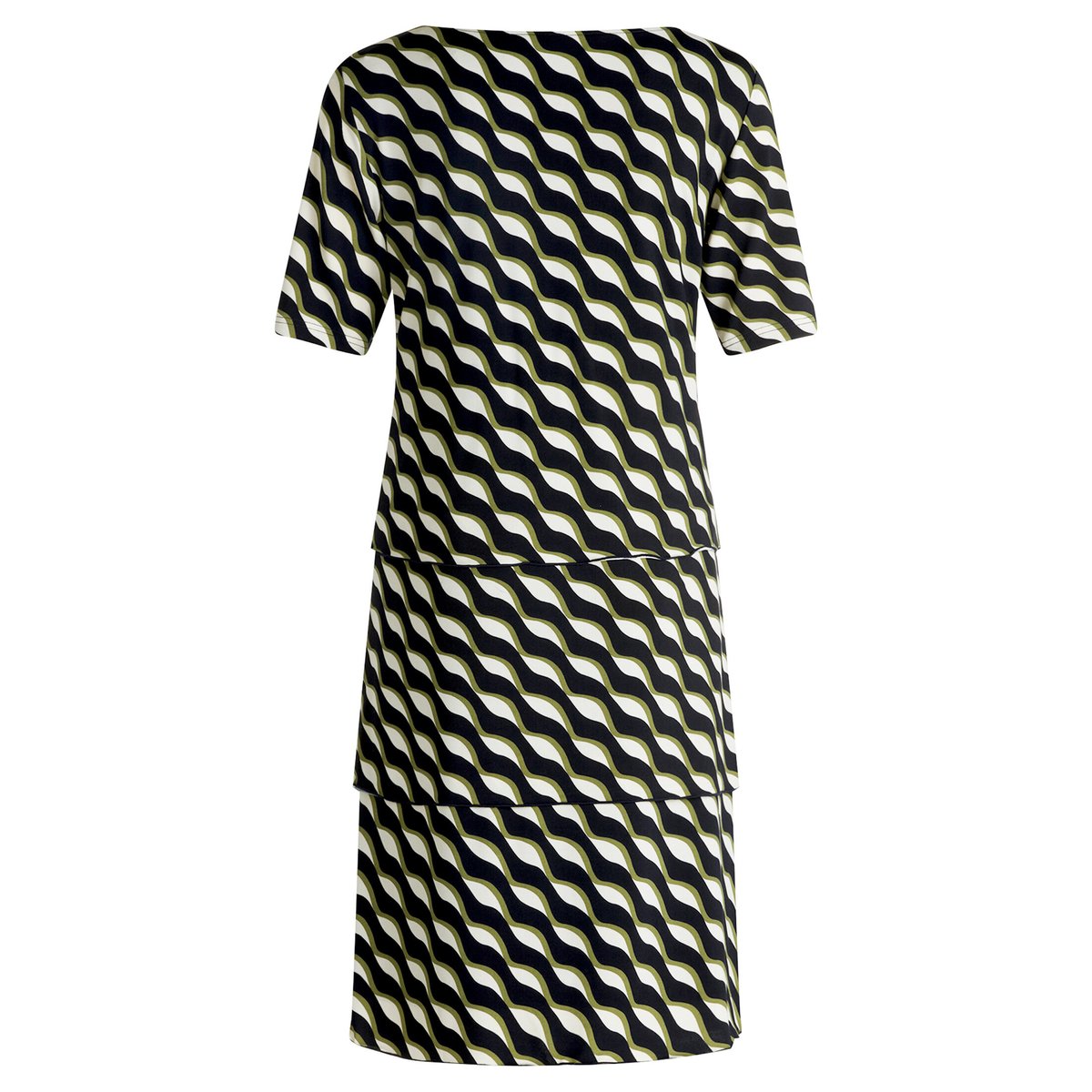 Robe à volants manches courtes dark blue/green, BETTY BARCLAY