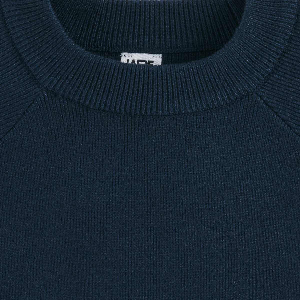 Fine Knit Crew Neck Jumper navy blue, LA REDOUTE COLLECTIONS