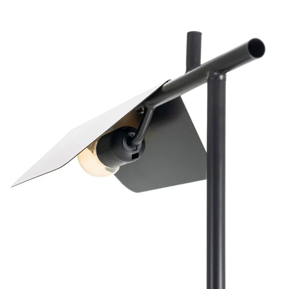 Lampadaire design de lecture en métal noir 45.5x25x156cm noir, WADIGA