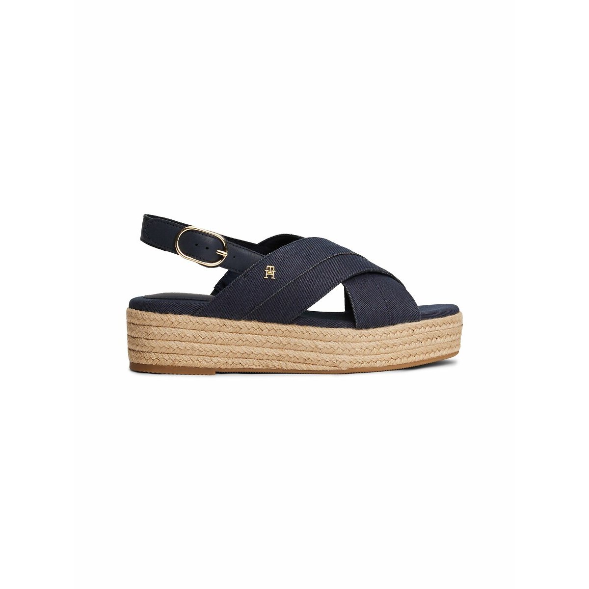 Sandálias com plataforma marinho, TOMMY HILFIGER