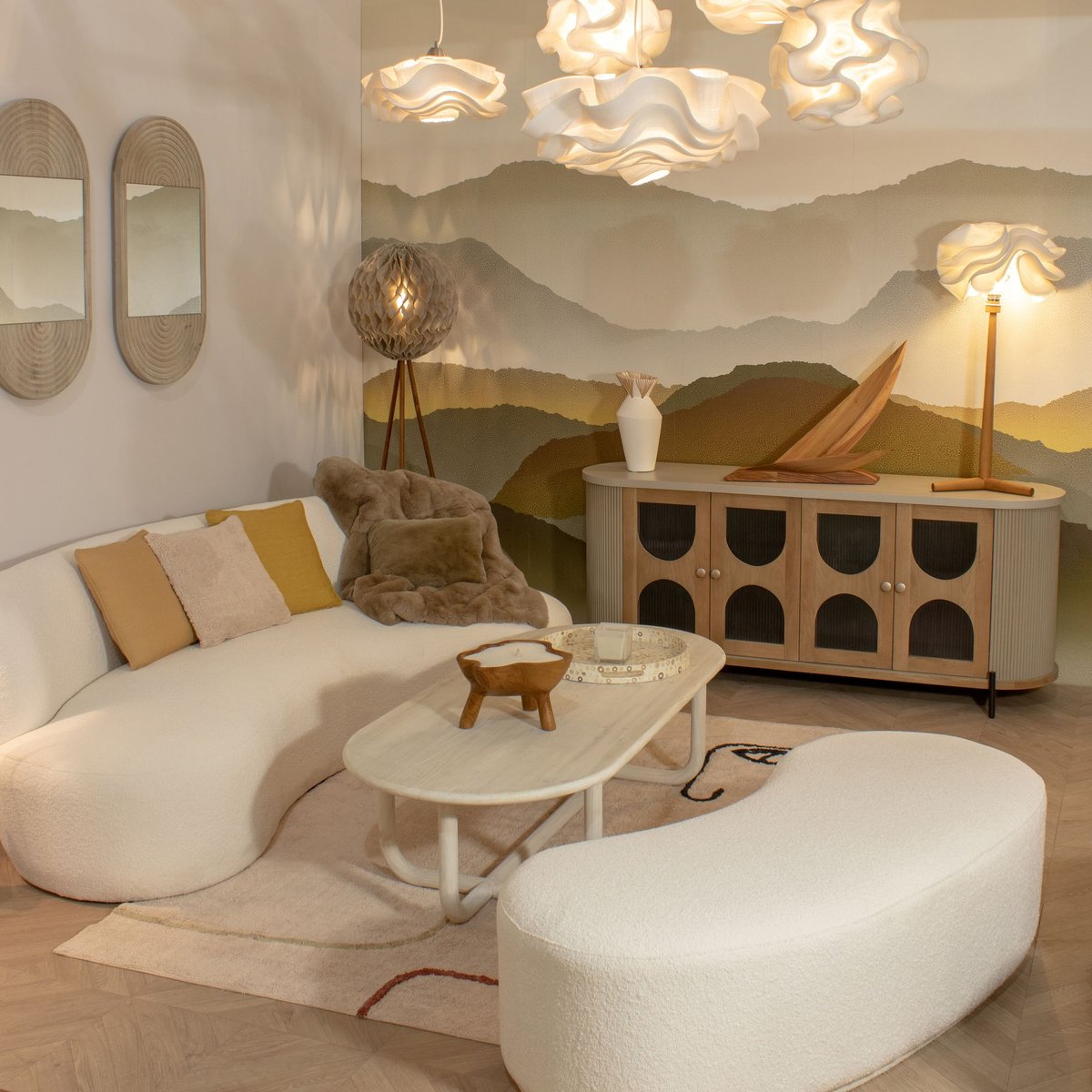 Voilier décoratif en orme massif naturel, NOW'S HOME