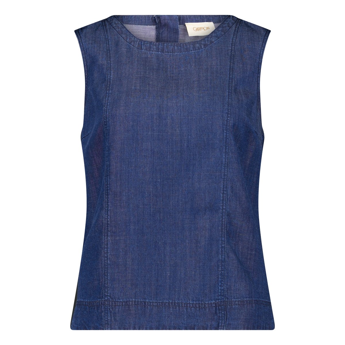 Haut façon blouse sans manches dark blue denim, CARTOON