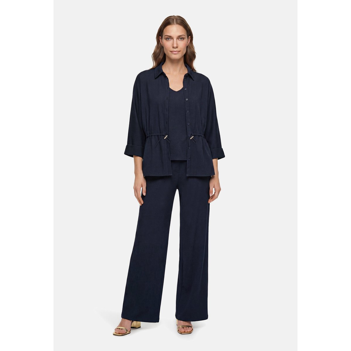 Veste façon blouse à cordon coulissant sous tunnel dark sky, BETTY BARCLAY