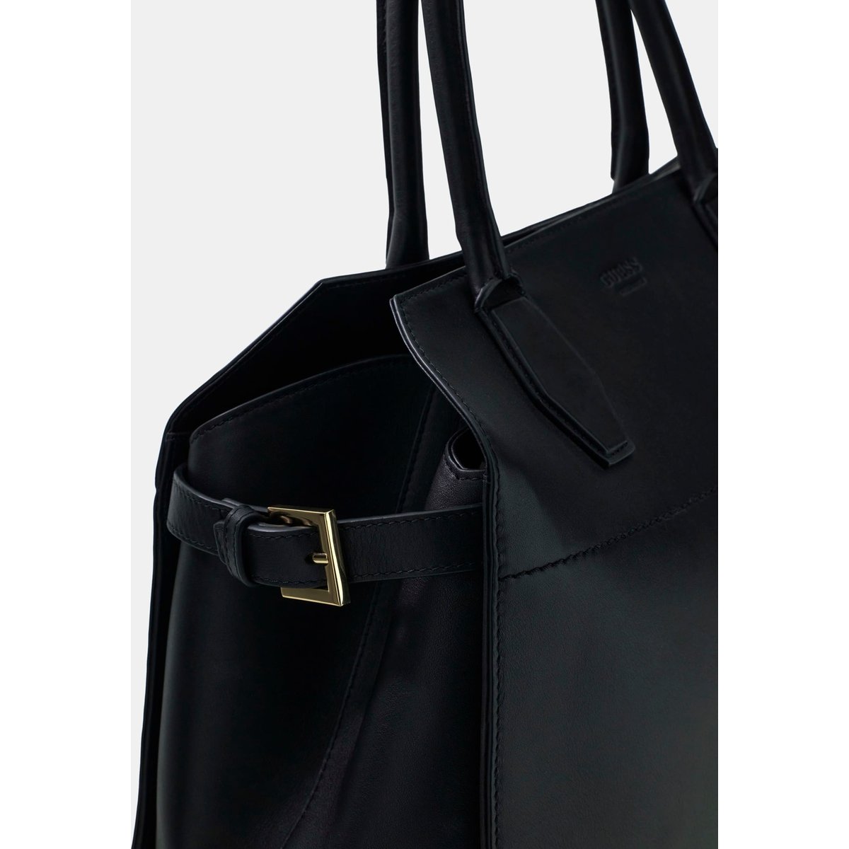 Sac À Main En Cuir Véritable Liza noir, GUESS