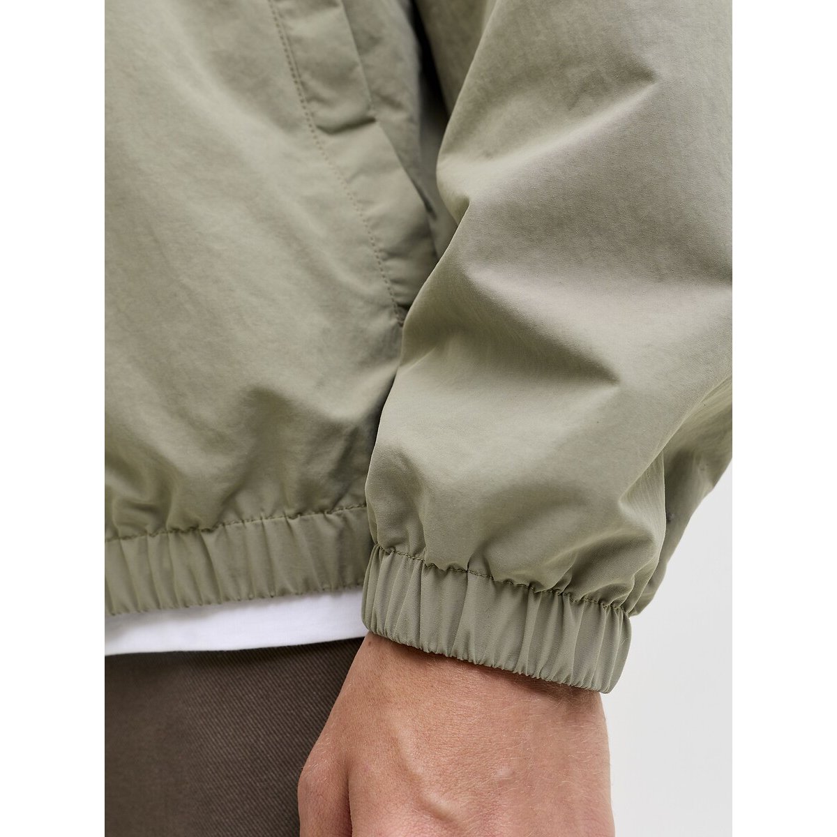 Veste zippée à col kaki, JACK & JONES