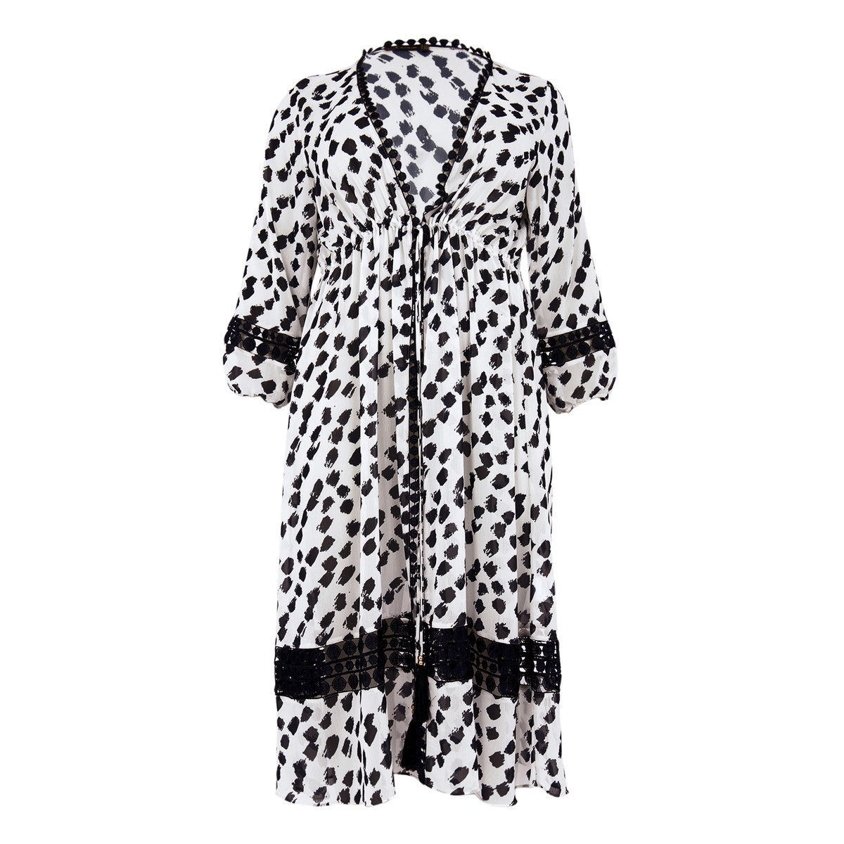 Gilet avec imprimé à pois écru, YOEK