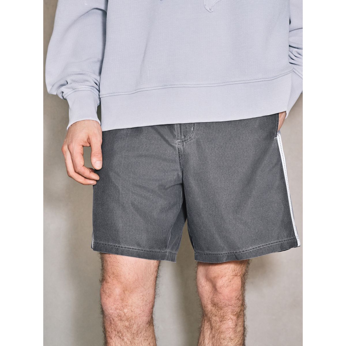Boardshort à bande latérale edit noir/gris, NEXT