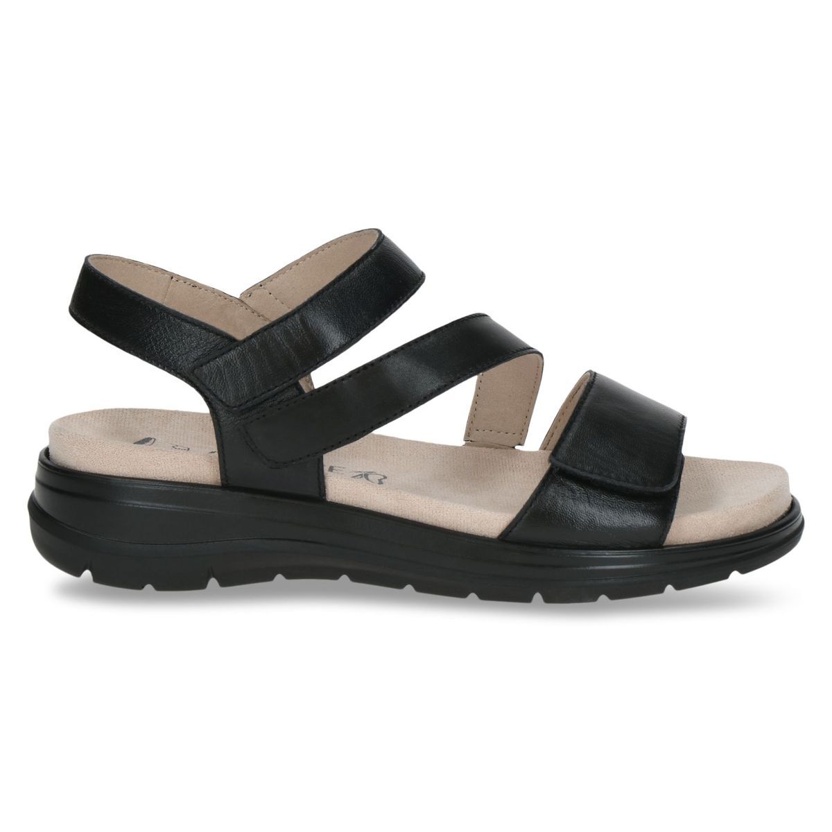 Sandale en cuir noir nappa, CAPRICE
