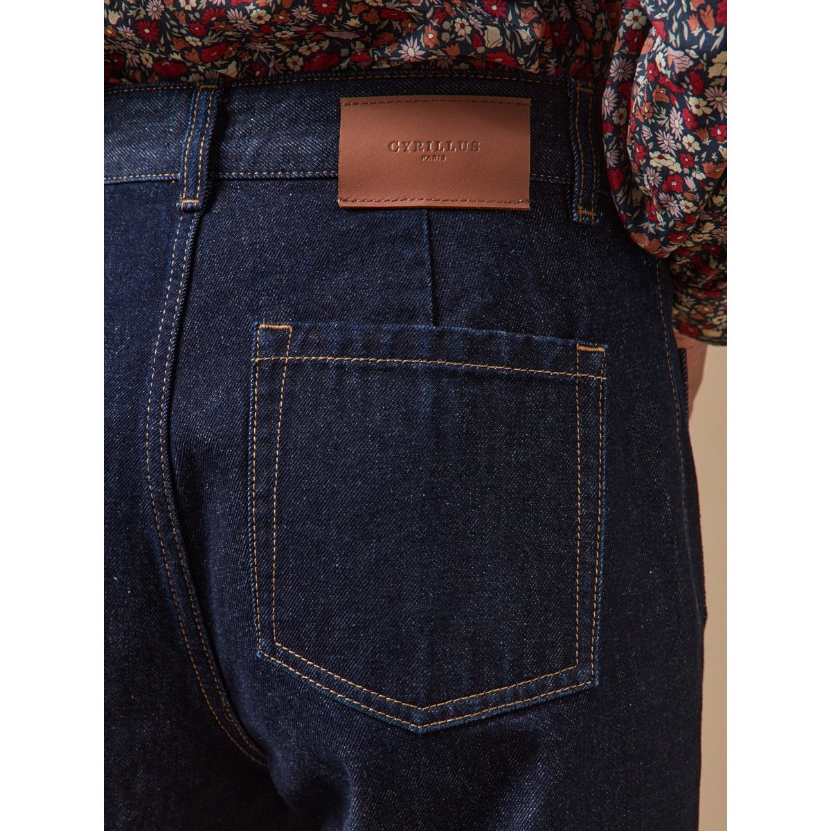 Jean flare Suzanne coton biologique denim brut, CYRILLUS