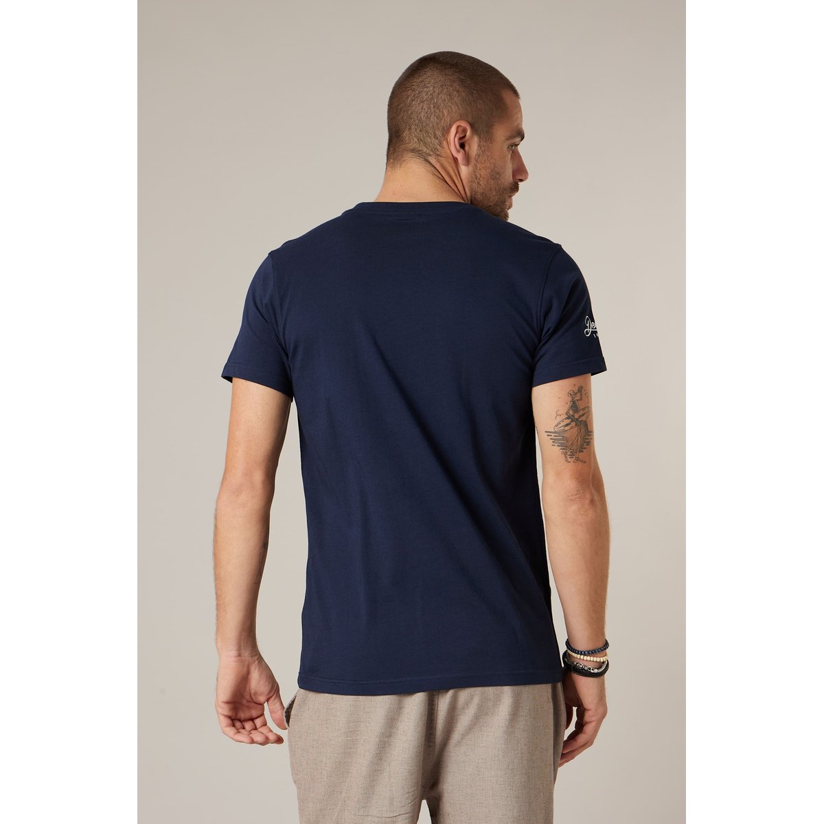 T-shirt homme coton TENNIS navy, DEELUXE