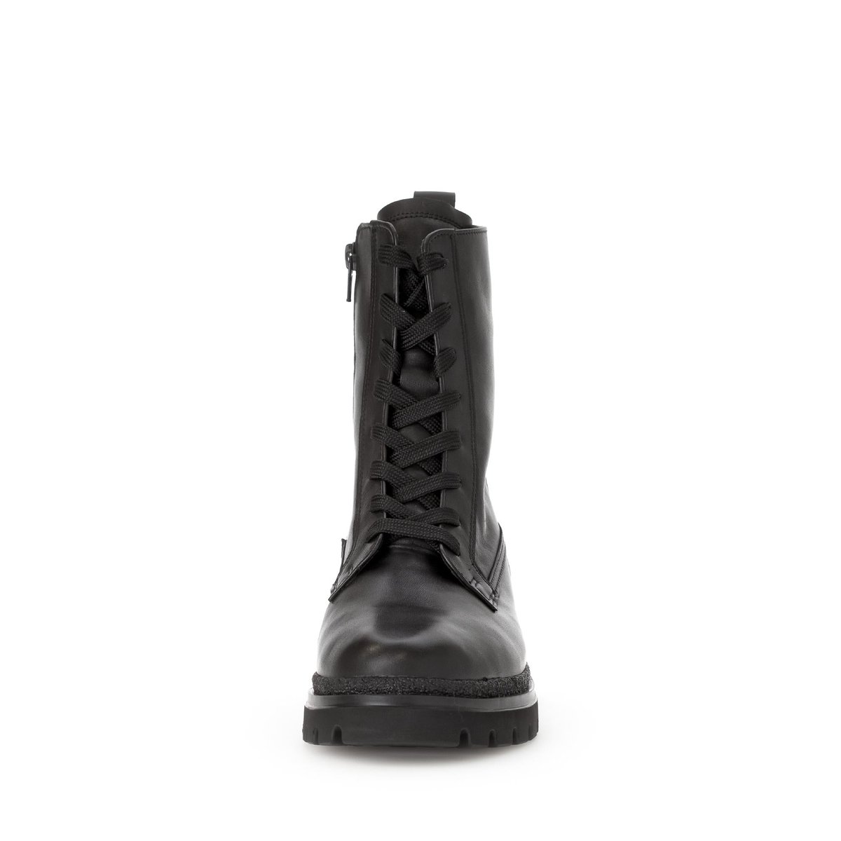 Bottines en cuir lisse à talon décroché noir lisse, GABOR