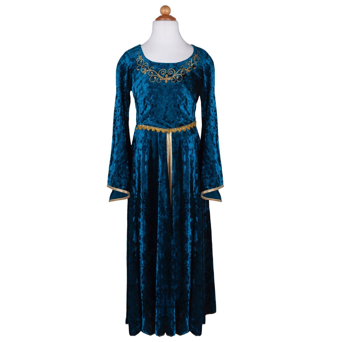Déguisement enfant – Robe de reine Guenièvre bleu, GREAT PRETENDERS