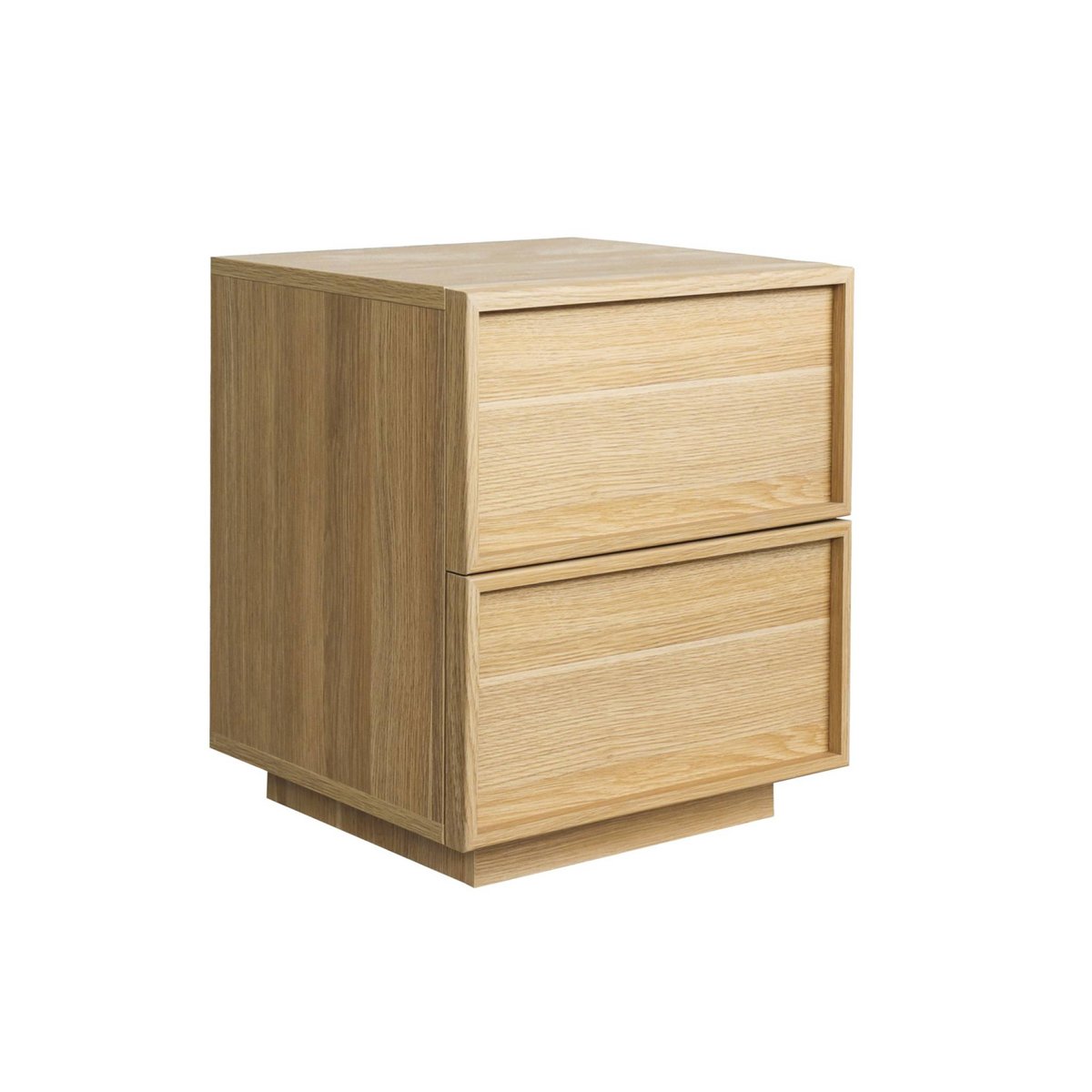 Table de chevet décor bois 2 tiroirs KUBA naturel, SWEEEK