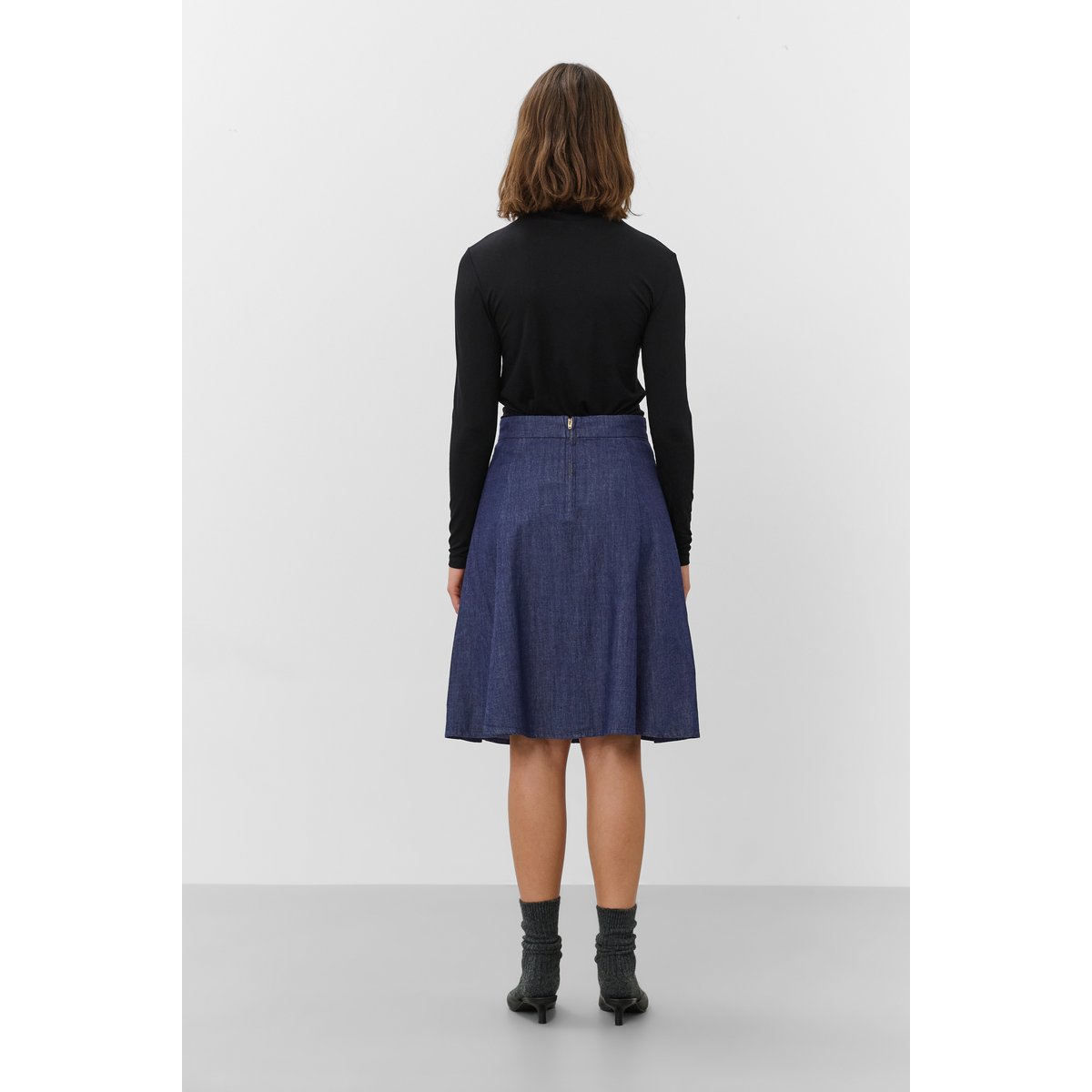 Jupe - tissage léger bleu dark blue denim, SOAKED IN LUXURY