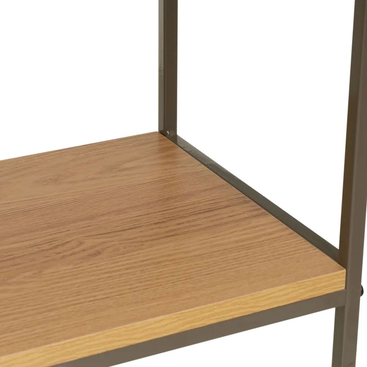 Console d'entrée en bois et métal gris à 2 casiers 80x30x75cm bois, WADIGA