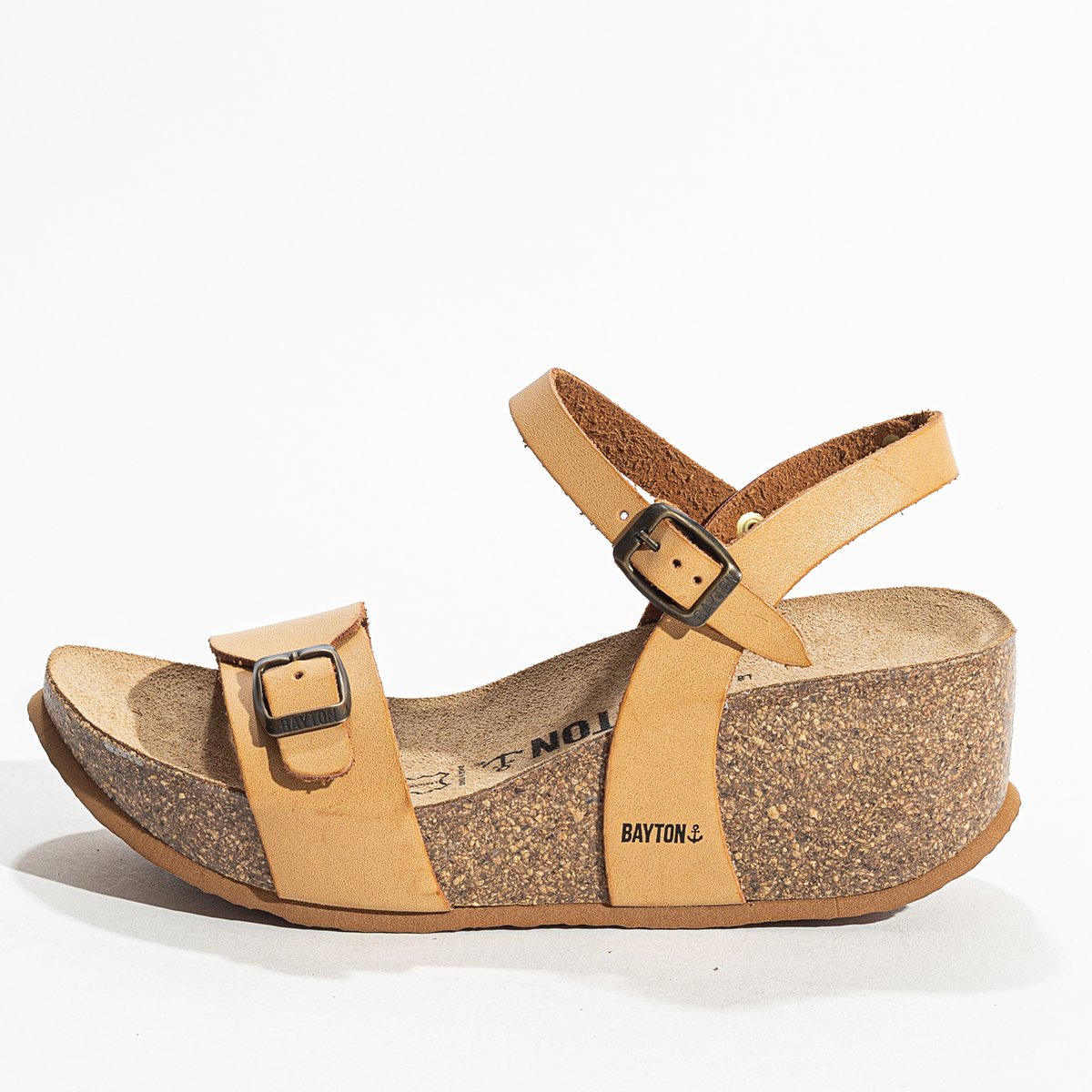 Sandales en cuir AVON camel, BAYTON
