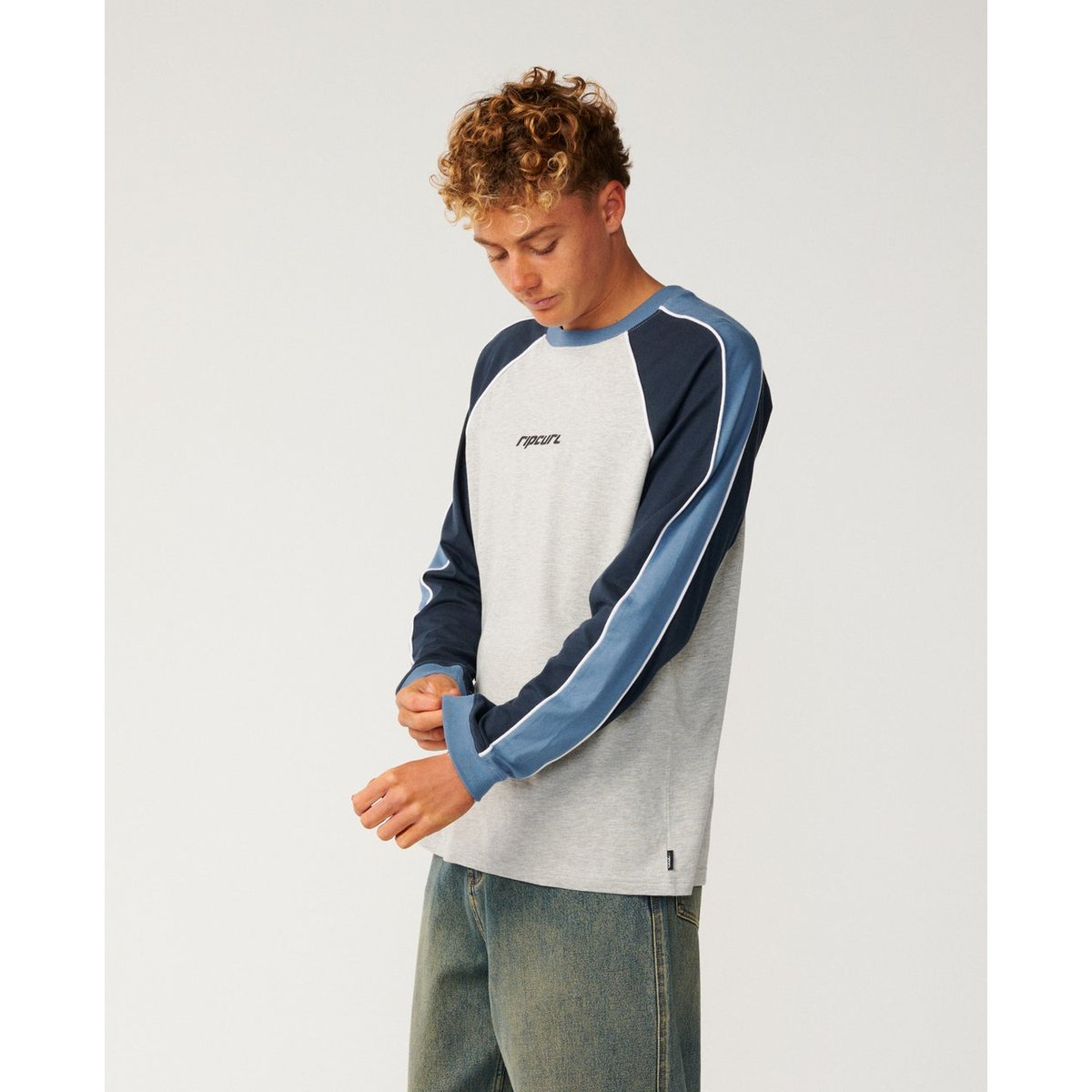 T-shirt Loose à manches longues ARCHIVE Sandman PANEL grey marle, RIP CURL