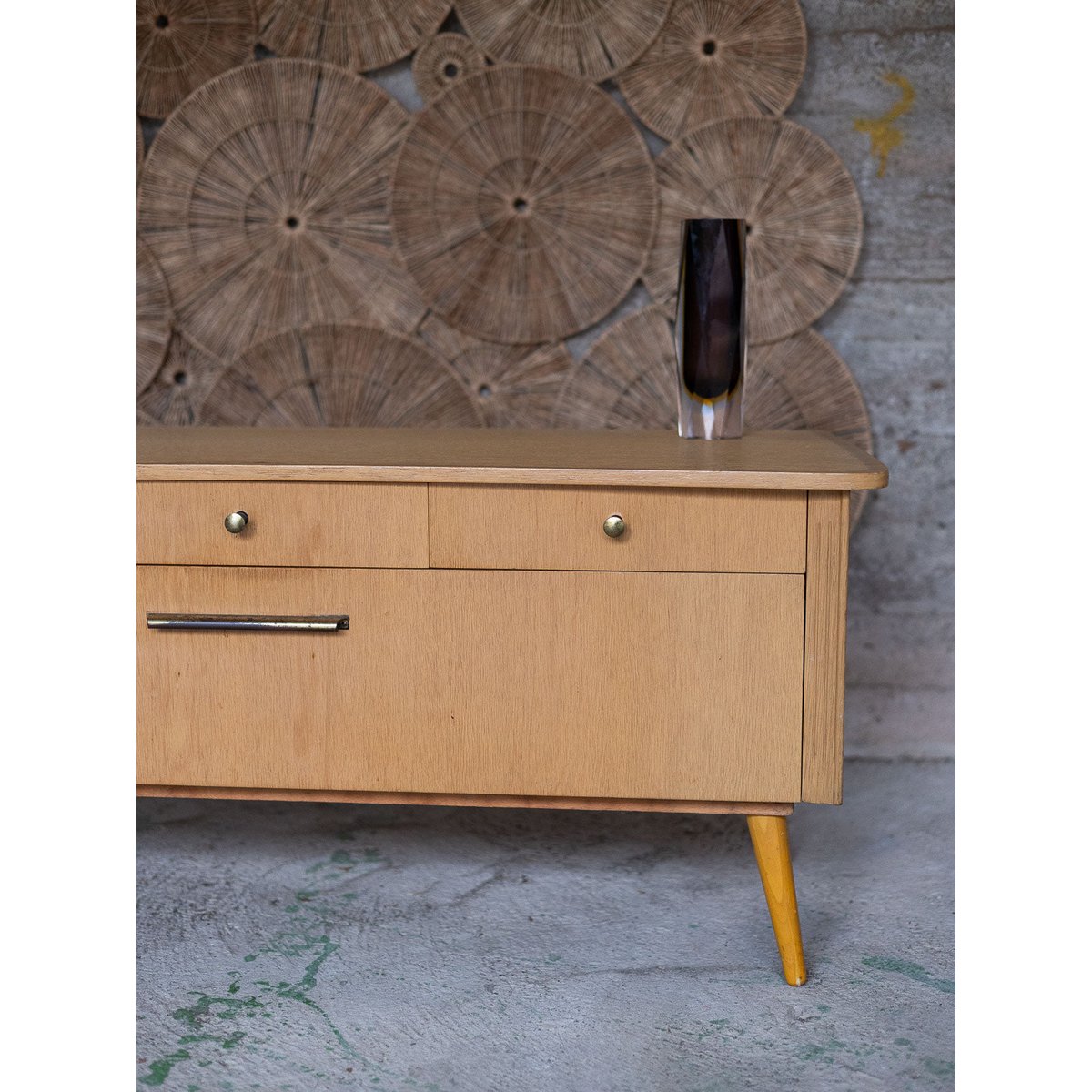 Enfilade rétro en bois Margaret N°778 - Bon état bois clair, DEBONGOUT