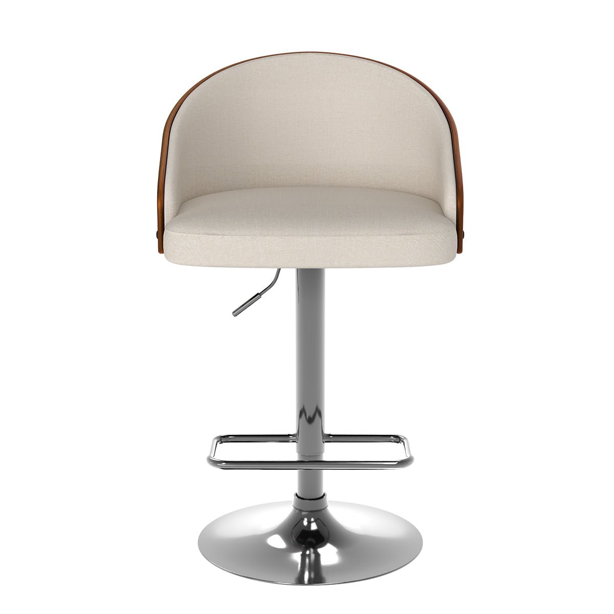 Chaise de bar réglable 63/84 cm en tissu - CARMELO beige, MAISON PAVANE