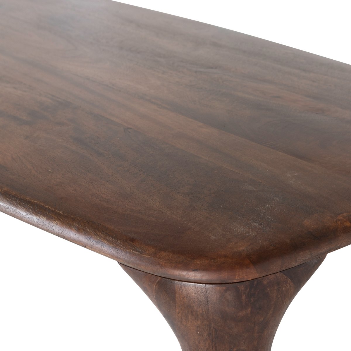 Table à manger en manguier 6 personnes FIORE brun foncé, WOOOD