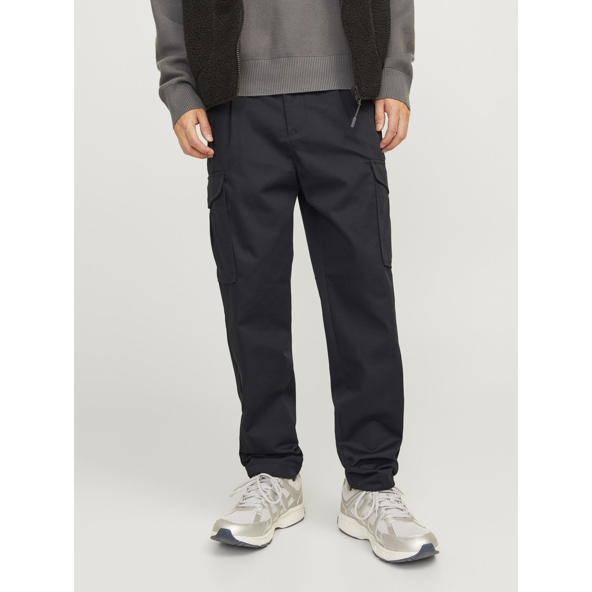 Pantalon Cargo black 1, JACK & JONES