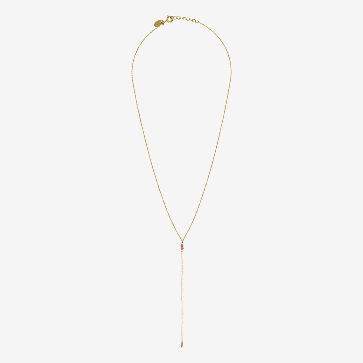 Collier cravate longue venus tourmaline rose rose, CAROLINE NAJMAN