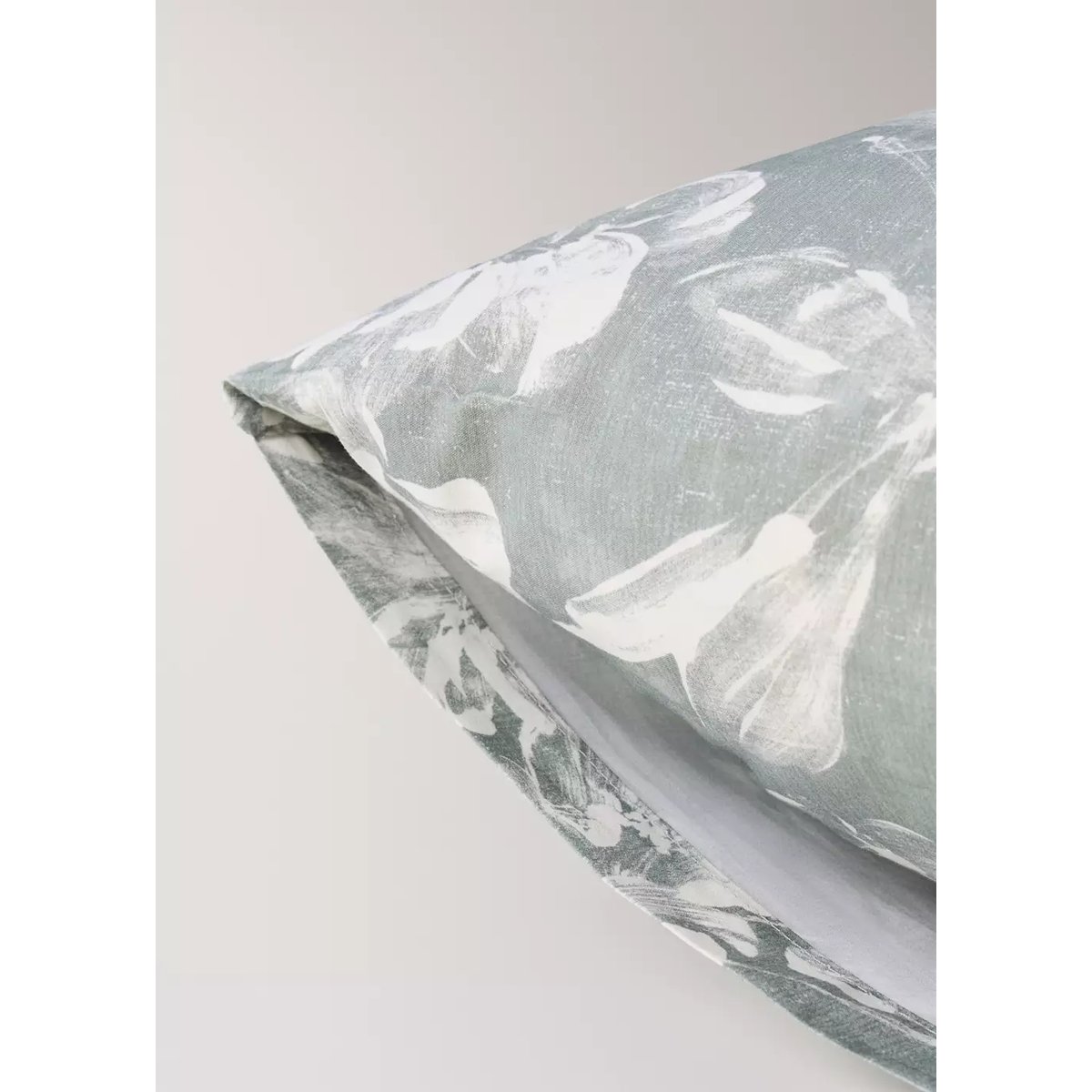 Lot de 2 taies d’oreiller en coton à fleurs 50 × 75 cm vert moyen, MANGO HOME
