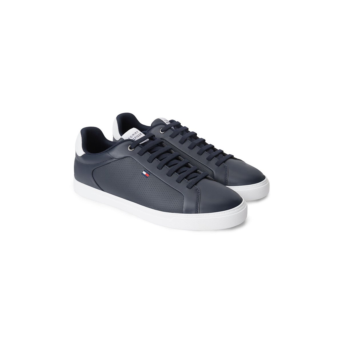 Baskets en cuir ICON COURT LIGHT bleu marine, TOMMY HILFIGER