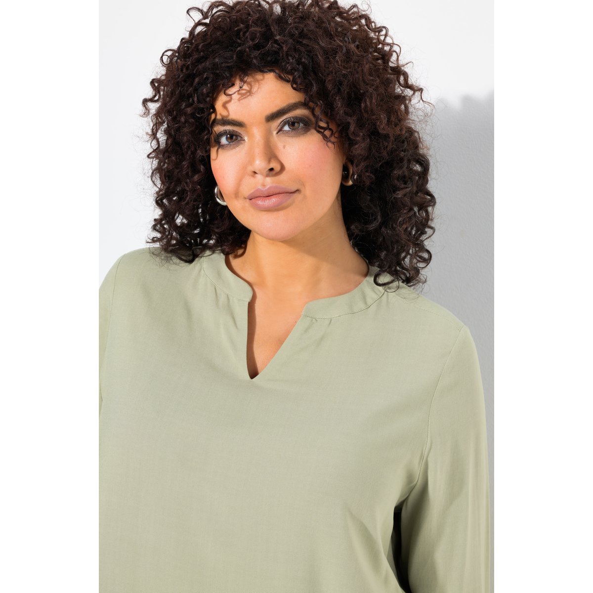Blouse manches 3/4 avec rubans, coupe évasée esprit pastel, ULLA POPKEN