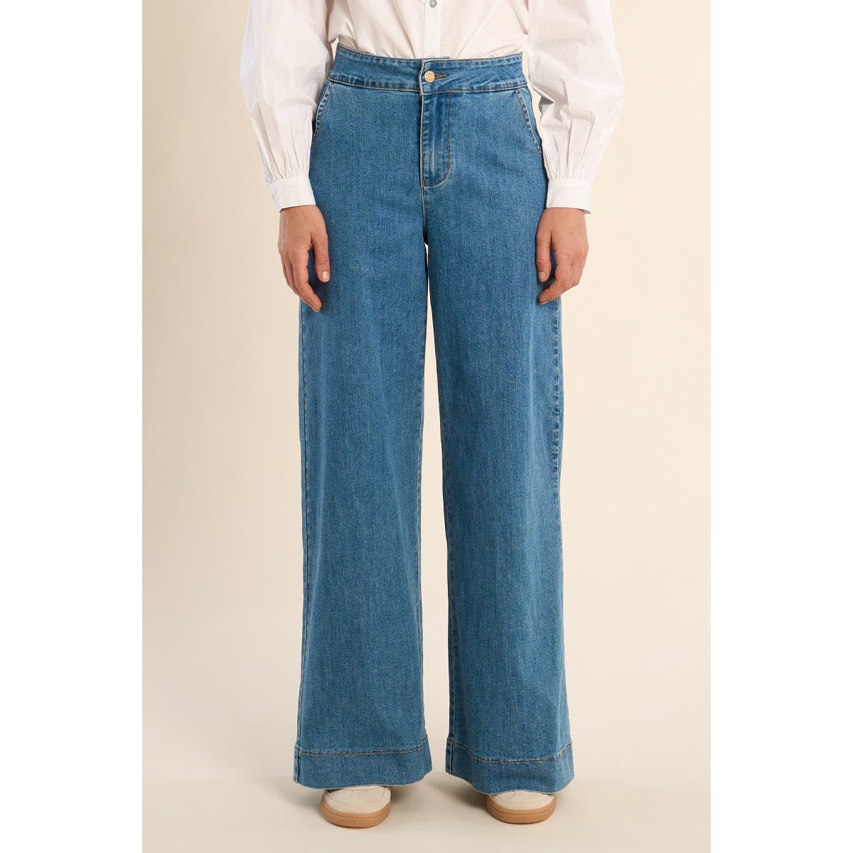 Jean large light blue denim, MOLLY BRACKEN