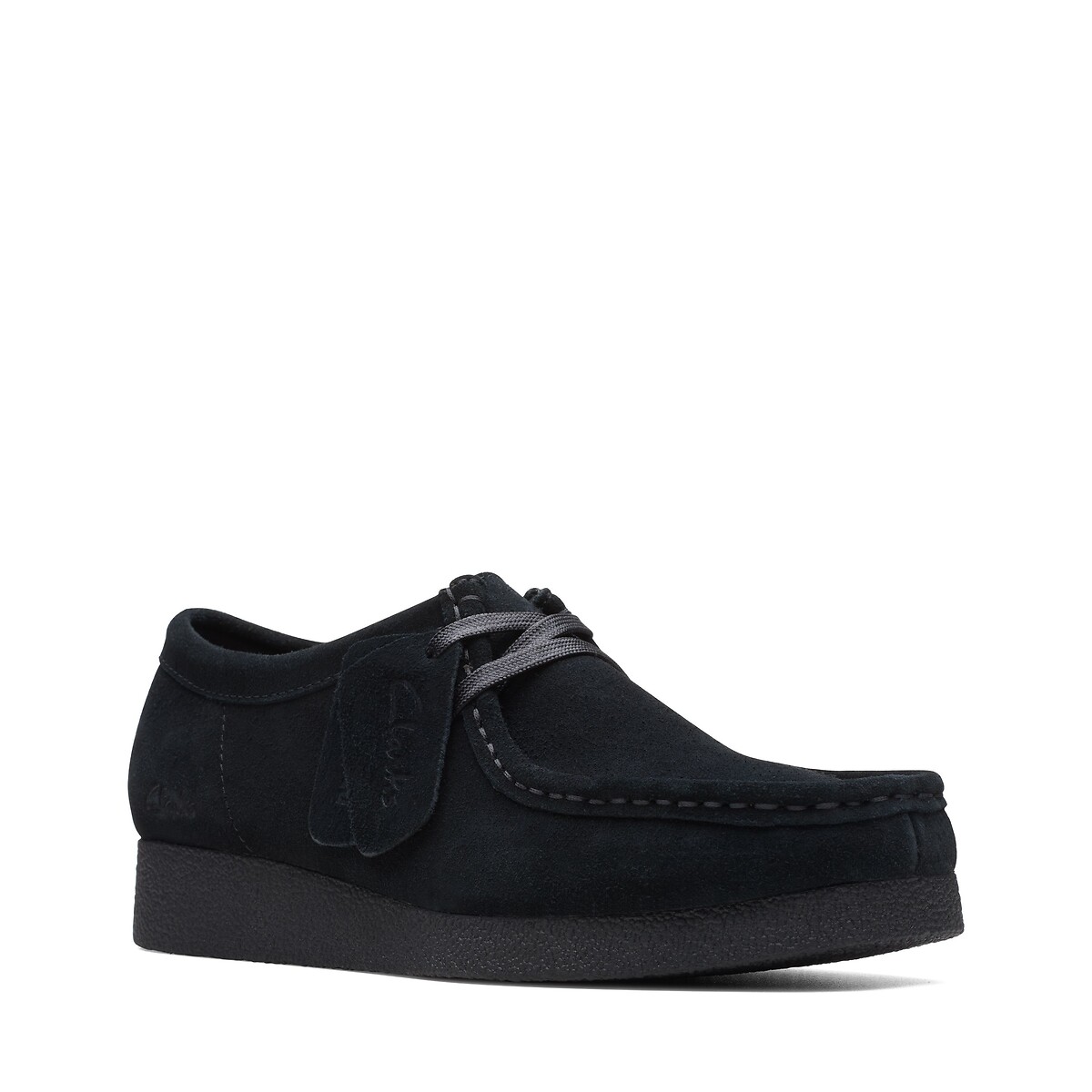 Scarpe in pelle scamosciata WALLABEE nero , CLARKS