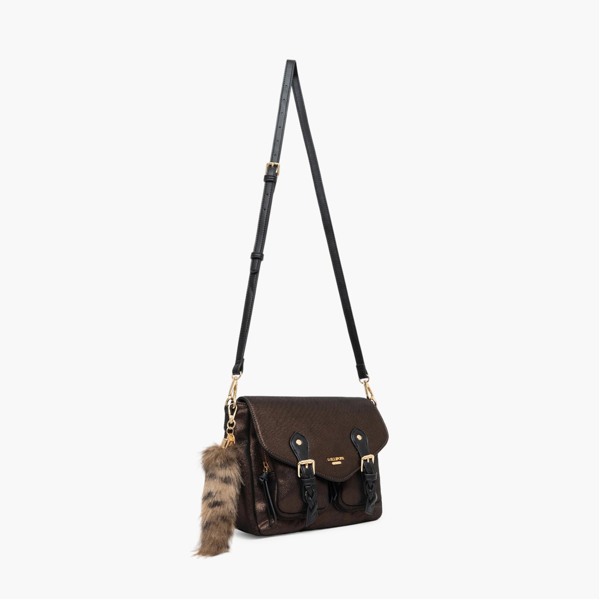 Sac porté épaule Tyler marron, LOLLIPOPS