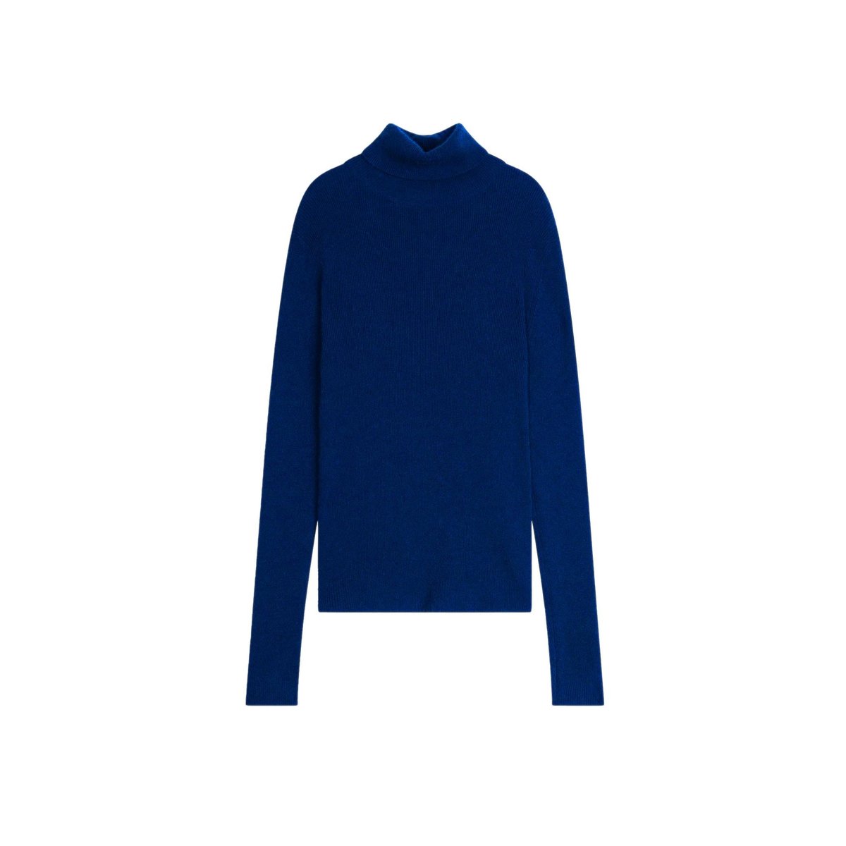 Pull Col Roulé Outremer Lanais bleu foncé, JUST CASHMERE