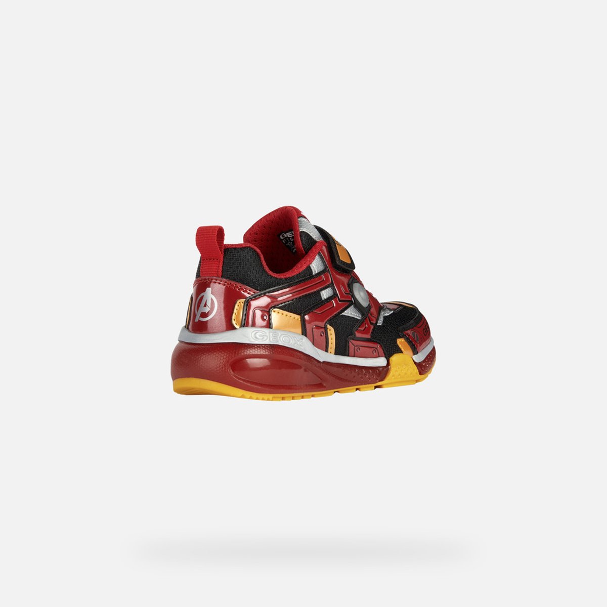 Baskets respirantes à LED Bayonic x Iron Man noir/rouge, GEOX