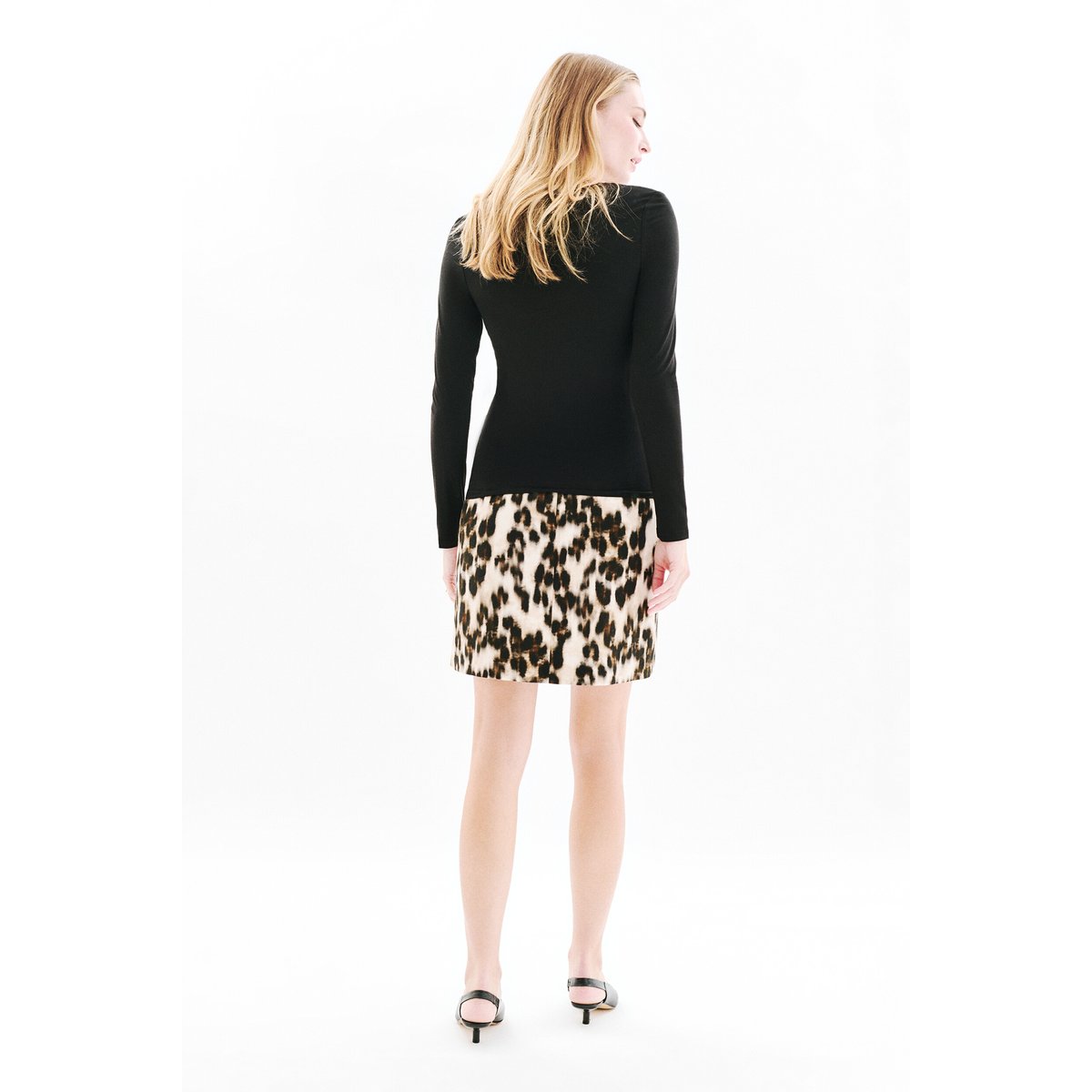T-shirt Col rond EVA noir, CAROLL