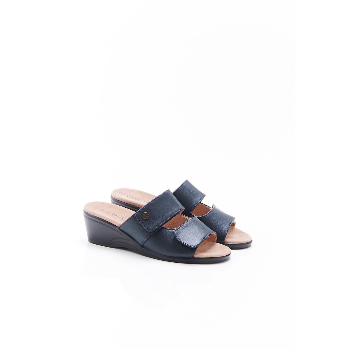Mules Piedical à ouverture totale bleu marine, DAMART