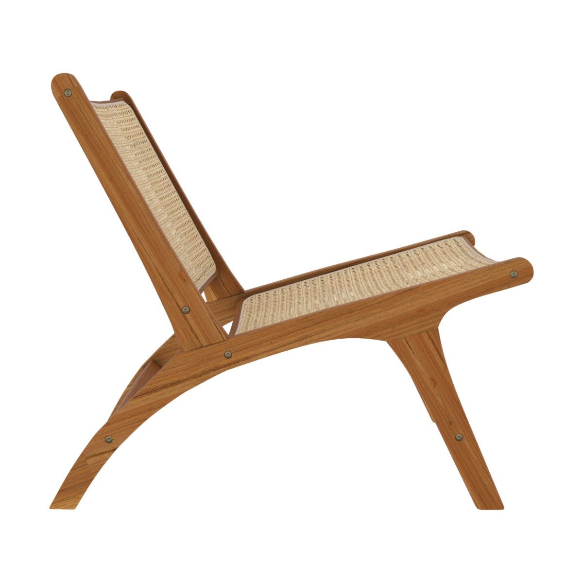 Fauteuil en teck et tressage cannage en rotin - KILKA naturel, MAISON PAVANE