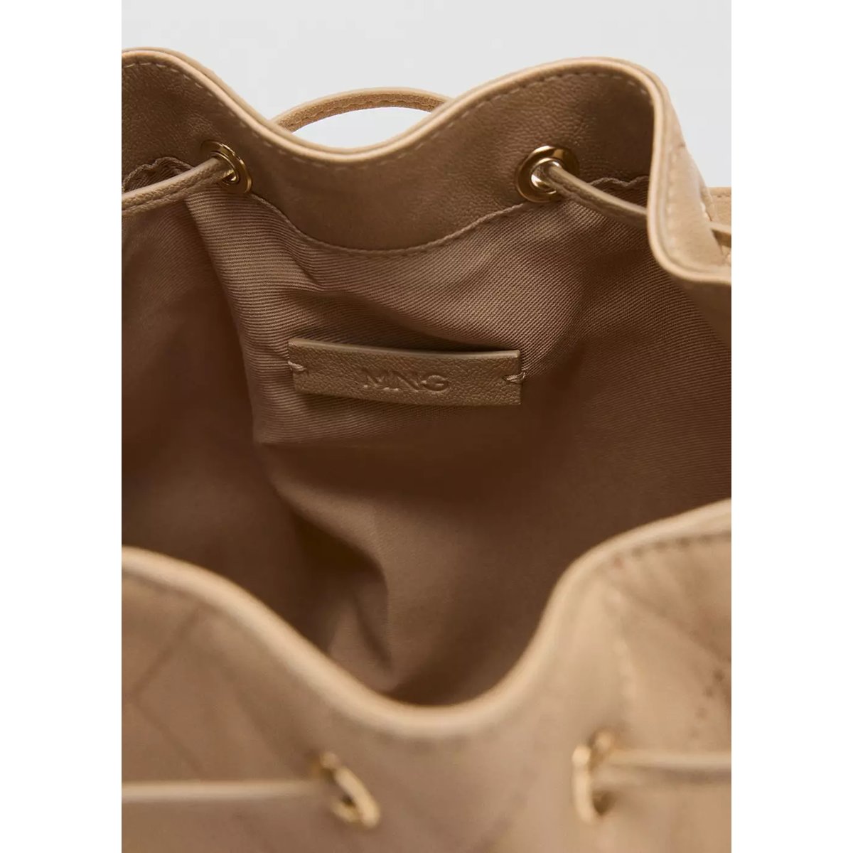 Sac porté épaule matelassé beige, MANGO