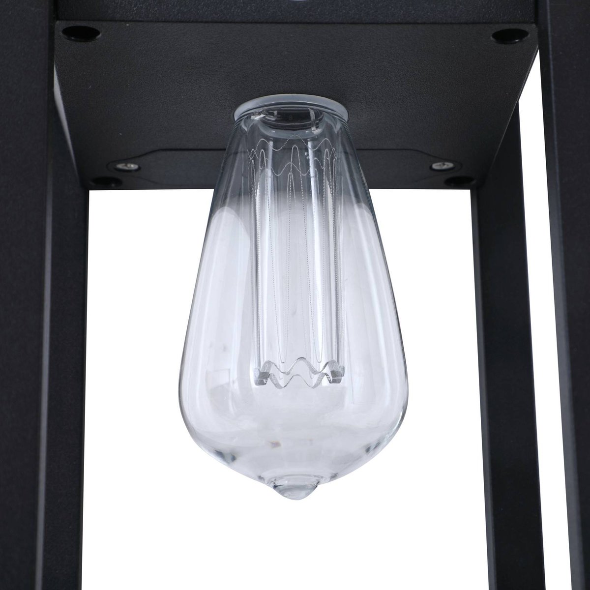 Borne connectée extérieure en aluminiumLED noir, transparent, LINDBY