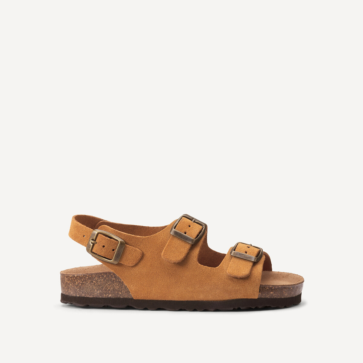 Kids Leather Sandals camel, LA REDOUTE COLLECTIONS