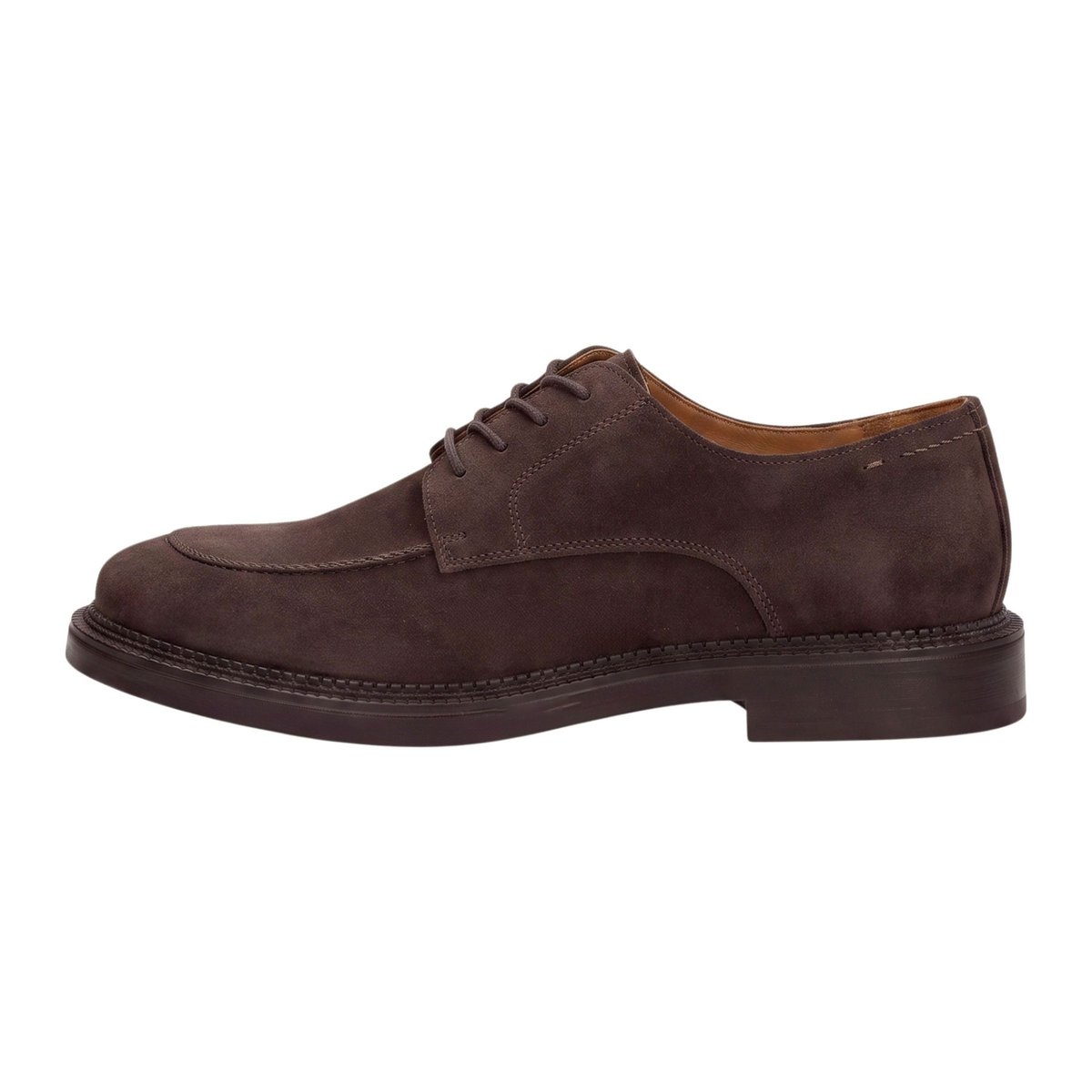 Derby gomme Pablo cuir daim marron, JULES & JENN