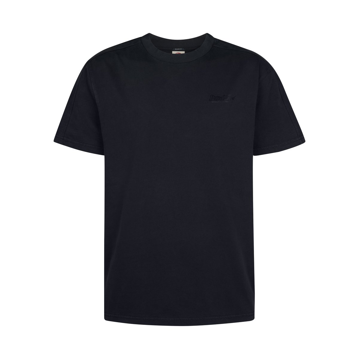 T-shirt en coton à coupe décontractée tanner noir iron steel, PETROL INDUSTRIES