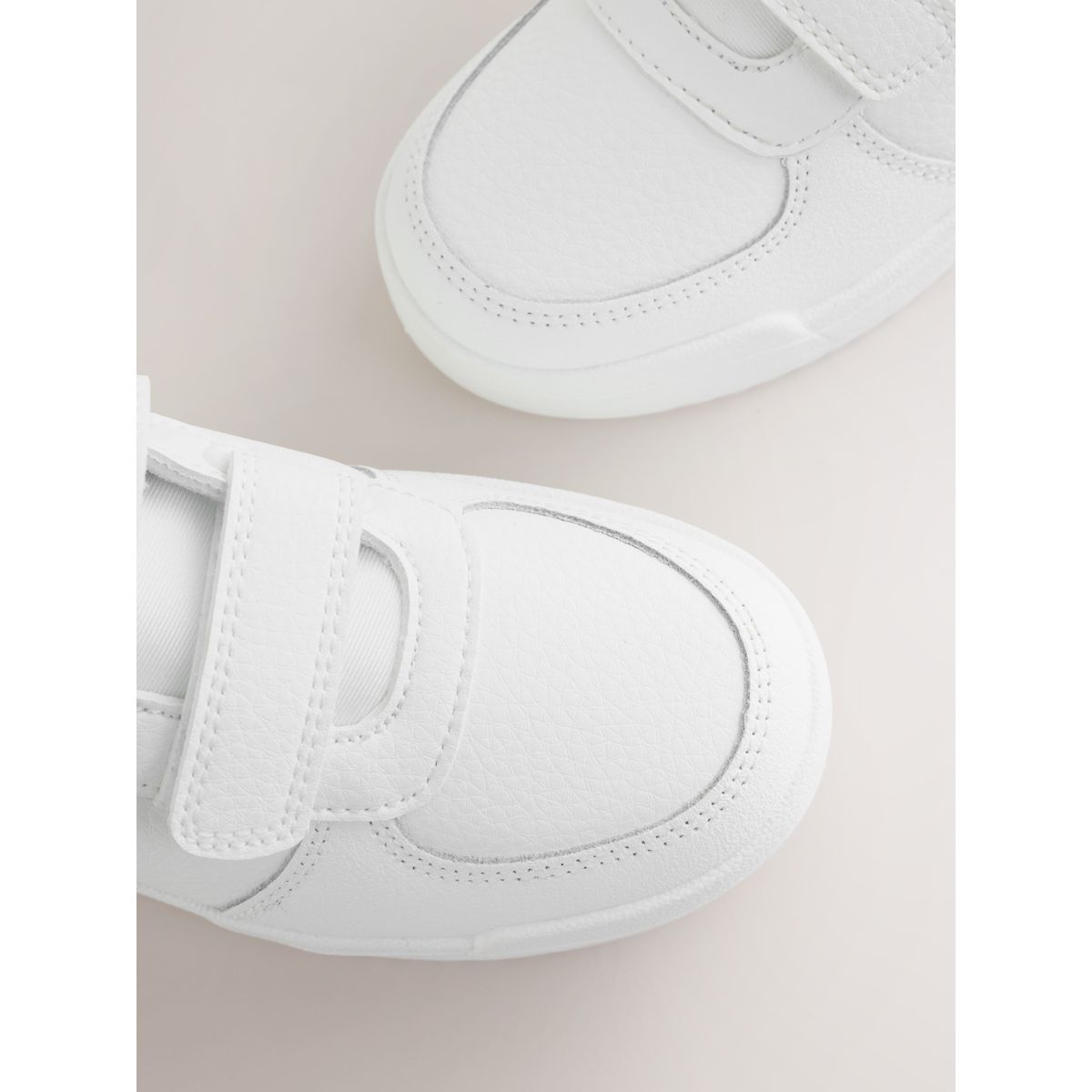 Chaussures d’école à scratch blanc, NEXT
