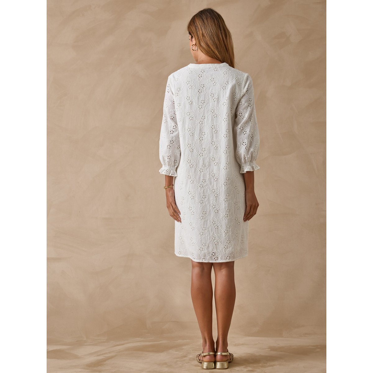 Robe femme broderie anglaise blanc, DAXON