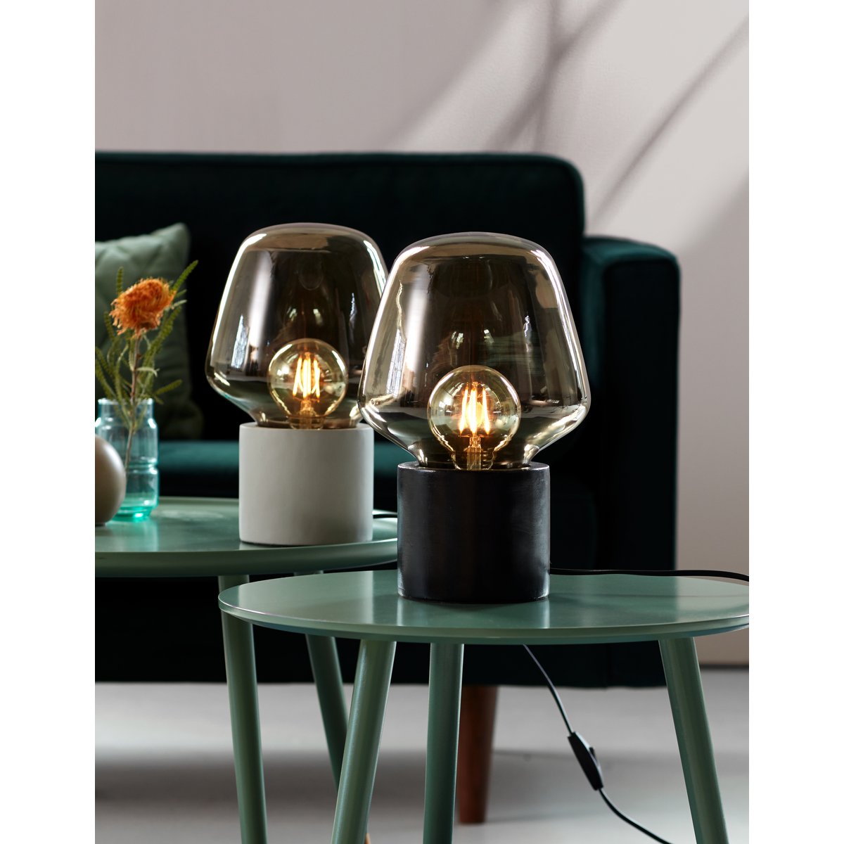 Lampe à poser style industriel en béton, CHRISTINA 20 gris, NORDLUX
