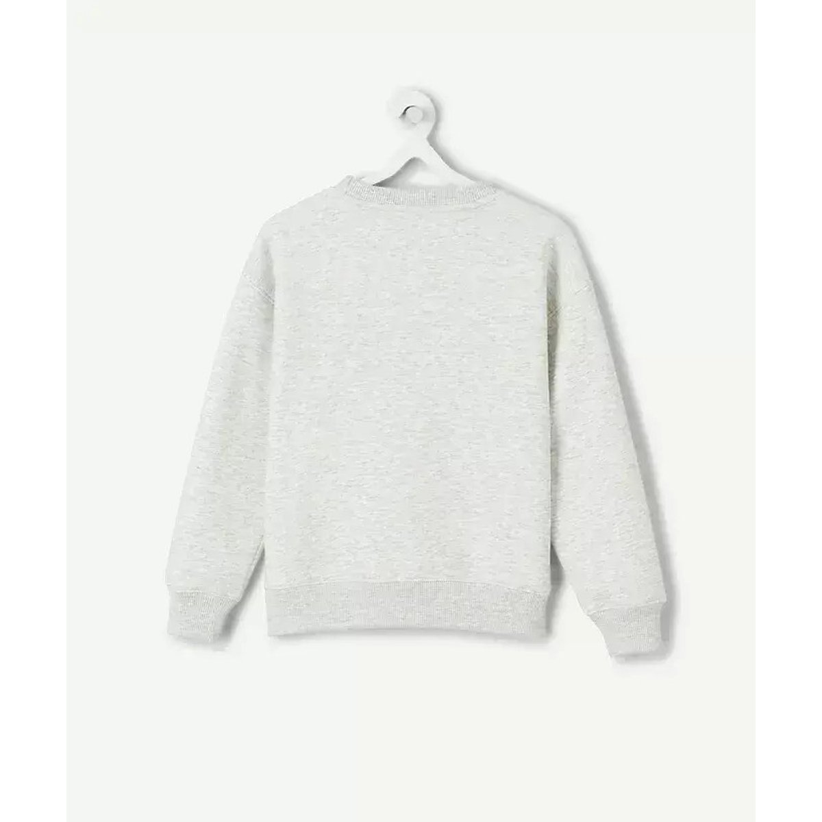 Rundhals-Sweatshirt mit Schriftzug grau meliert, TAPE A L'OEIL