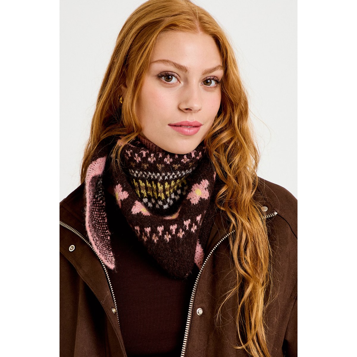 Foulard marron foncé, CACHE CACHE