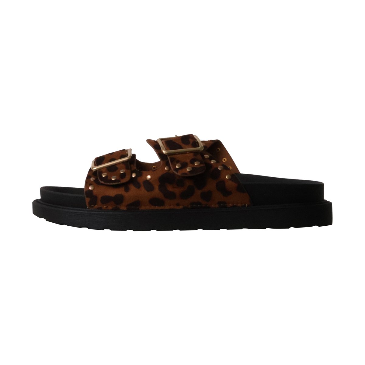 Mules Plates à Enfiler Paris leopard, ENZA NUCCI