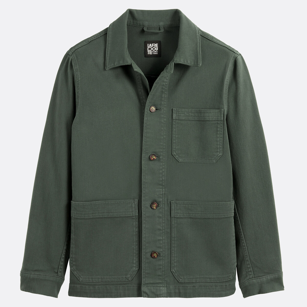 Veste workwear en coton sergé Signature HECTOR vert kaki, LA REDOUTE COLLECTIONS