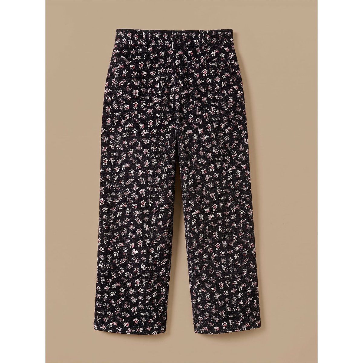 Pantalon large velours imprimé imprimé confettis fonce, CYRILLUS